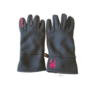 Spyder red decal winter gloves, size large